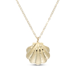 Seashell Necklace 14K Yellow Gold 18"
