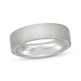 Neil Lane Artistry Men's Lab-Grown Diamond Wedding Band 1/2 ct tw Platinum