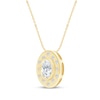 Thumbnail Image 2 of STUDIO BY KAY Lab-Grown Diamonds Oval-Cut Necklace 3/4 ct tw 24K Yellow Gold Vermeil Sterling Silver 18"