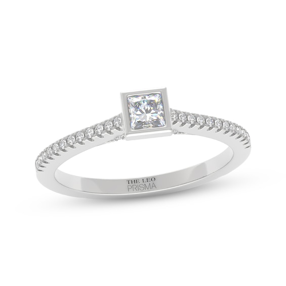 THE LEO Prisma Diamond Princess-Cut Engagement Ring 3/8 ct tw 14K White Gold
