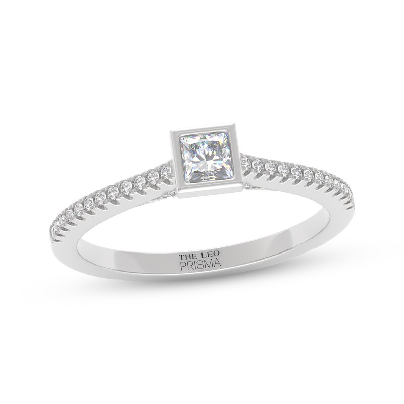 Main Image 1 of THE LEO Prisma Diamond Princess-Cut Engagement Ring 3/8 ct tw 14K White Gold