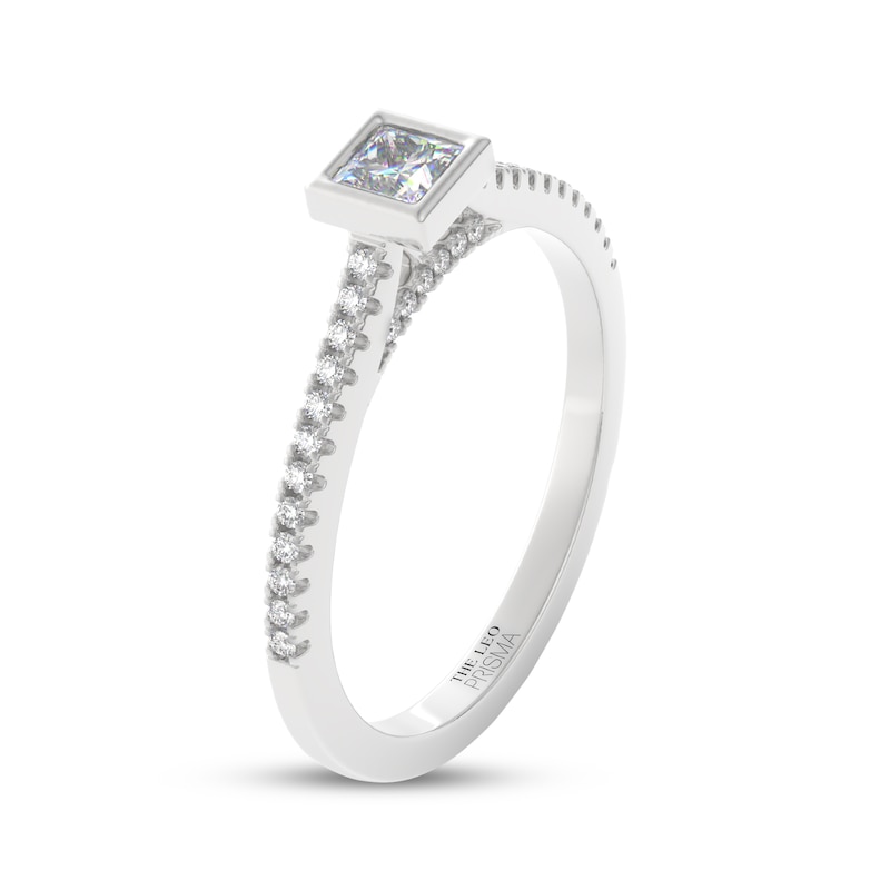 Main Image 2 of THE LEO Prisma Diamond Princess-Cut Engagement Ring 3/8 ct tw 14K White Gold