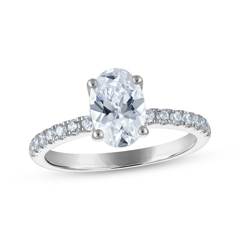 Main Image 1 of Now + Forever Certified Oval-Cut Diamond Engagement Ring 1-3/4 ct tw 14K White Gold