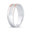 Thumbnail Image 2 of Men's Diamond Wedding Band 3/8 ct tw 10K Two-Tone Gold