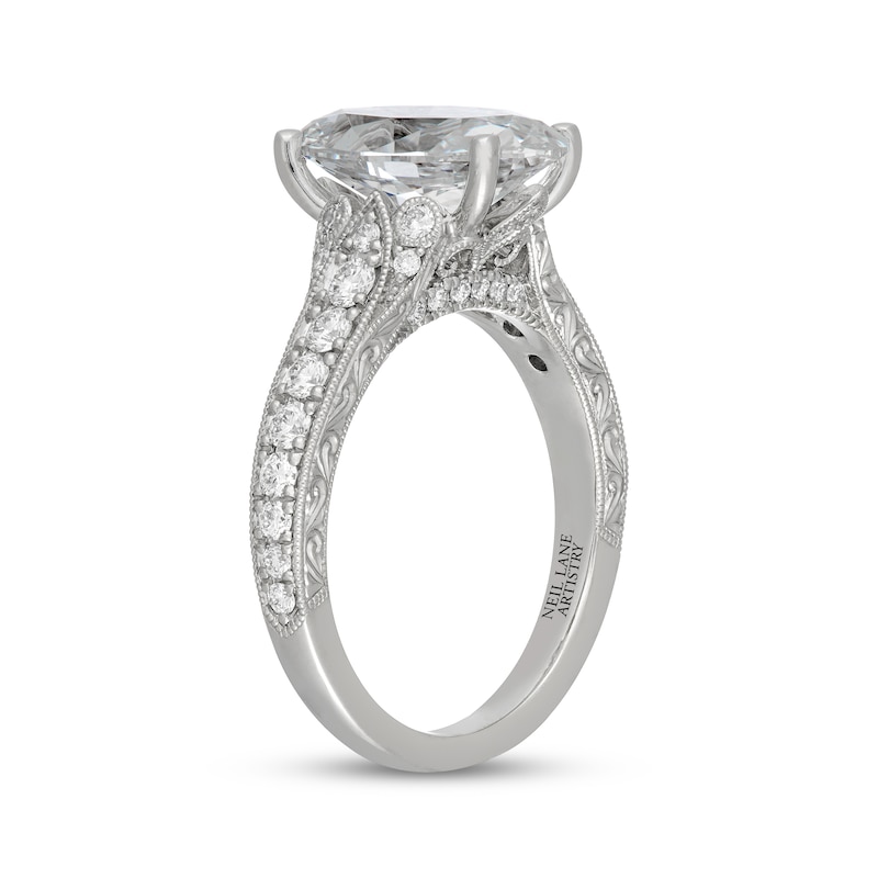 Main Image 2 of Neil Lane Artistry Heritage Oval-Cut Lab-Grown Diamond Engagement Ring 3-5/8 ct tw Platinum