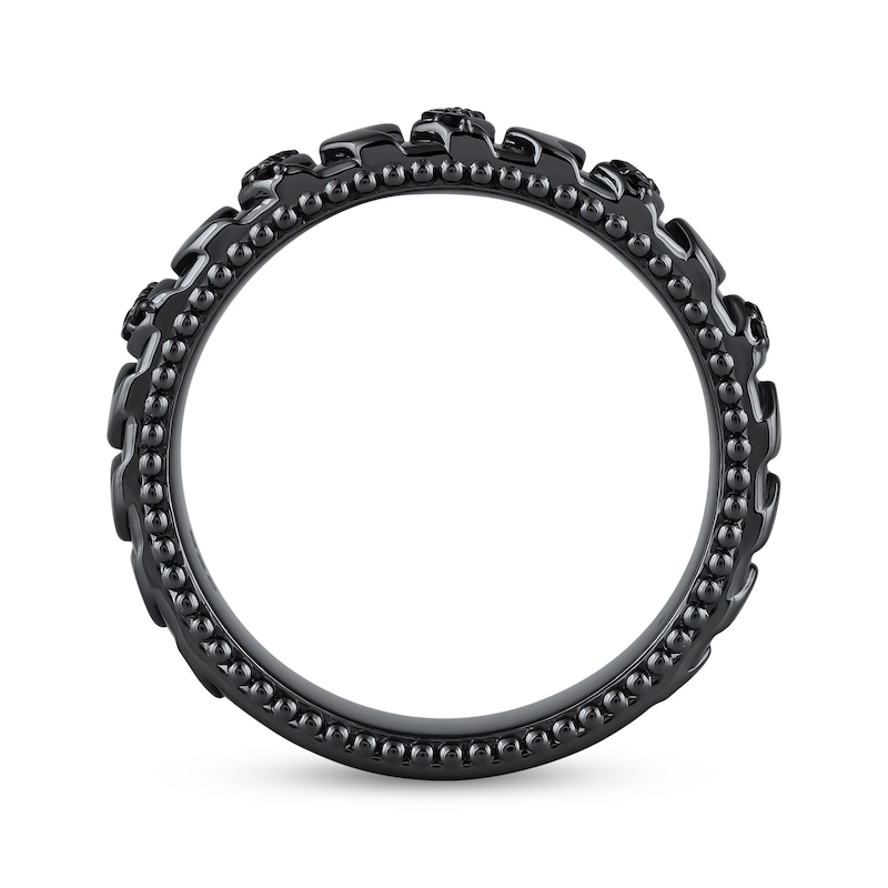 Main Image 3 of Ink & Ice Black Diamond Tire Ring 1/6 ct tw Black Rhodium-Plated Sterling Silver
