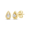Thumbnail Image 1 of Diamond Solitaire Teardrop Stud Earrings 1/10 ct tw 10K Yellow Gold (I/I2)