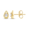 Thumbnail Image 3 of Diamond Solitaire Teardrop Stud Earrings 1/10 ct tw 10K Yellow Gold (I/I2)