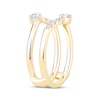 Thumbnail Image 2 of Now + Forever Lab-Grown Diamonds Pear-Shaped & Round-Cut Contour Enhancer Ring 1/2 ct tw 14K Yellow Gold