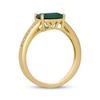 Thumbnail Image 3 of Le Vian Octagon-Cut Natural Emerald Ring 1/10 ct tw Diamonds 14K Honey Gold