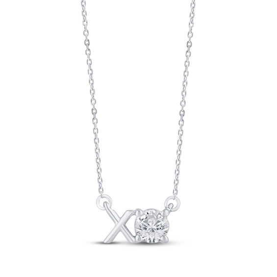 STUDIO BY KAY Lab-Grown Diamond "XO" Necklace 1/4 ct tw Sterling Silver 18"
