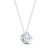 Thumbnail Image 2 of THE LEO Legacy Lab-Grown Diamond Round-Cut Solitaire Necklace 1/2 ct tw 14K White Gold 19" (F/VS2)