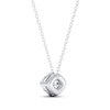 Thumbnail Image 3 of THE LEO Legacy Lab-Grown Diamond Round-Cut Solitaire Necklace 1/2 ct tw 14K White Gold 19" (F/VS2)