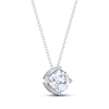 Thumbnail Image 2 of THE LEO Legacy Lab-Grown Diamond Round-Cut Solitaire Necklace 1 ct tw 14K White Gold 19" (F/VS2)