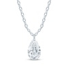 Thumbnail Image 1 of KAY Lab-Grown Diamonds Pear-Shaped Solitaire Necklace 1/4 ct tw 10K White Gold 18" (F/VS2)