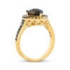 Thumbnail Image 3 of Le Vian Pear-Shaped Chocolate Quartz & Chocolate Ombré Diamonds Ring 3/4 ct tw 14K Honey Gold