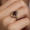 Thumbnail Image 4 of Le Vian Pear-Shaped Chocolate Quartz & Chocolate Ombré Diamonds Ring 3/4 ct tw 14K Honey Gold