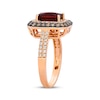 Thumbnail Image 2 of Le Vian Emerald-Cut Garnet Ring 7/8 ct tw Diamonds 14K Strawberry Gold