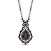 Thumbnail Image 1 of Disney Treasures The Nightmare Before Christmas Lab-Created Alexandrite & Diamond Necklace 1/10 ct tw Black Rhodium-Plated Sterling Silver 18"