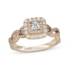 Thumbnail Image 1 of Neil Lane Desert Diamonds Princess-Cut Double Halo Engagement Ring 1 ct tw 14K Yellow Gold