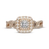 Thumbnail Image 3 of Neil Lane Desert Diamonds Princess-Cut Double Halo Engagement Ring 1 ct tw 14K Yellow Gold