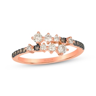 Le Vian Desert Diamonds Bypass Ring 3/8 ct tw 14K Strawberry Gold