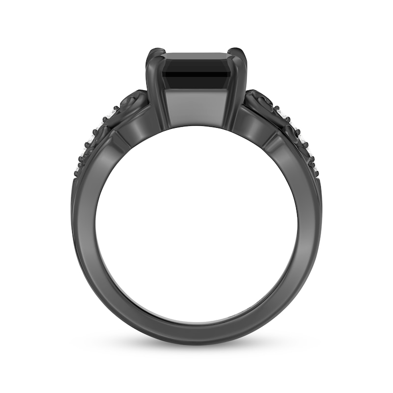 Main Image 3 of Disney Treasures The Haunted Mansion Black Onyx & Diamond Ring 1/15 ct tw Black Rhodium-Plated Sterling Silver