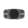 Thumbnail Image 4 of Disney Treasures The Haunted Mansion Black Onyx & Diamond Ring 1/15 ct tw Black Rhodium-Plated Sterling Silver