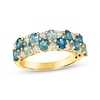 Thumbnail Image 1 of Le Vian Montana Sapphire Ombré Ring 1/3 ct tw Diamonds 14K Honey Gold