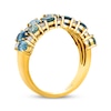 Thumbnail Image 3 of Le Vian Montana Sapphire Ombré Ring 1/3 ct tw Diamonds 14K Honey Gold