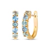 Thumbnail Image 1 of Le Vian Montana Sapphire Ombré Hoop Earrings 14K Honey Gold