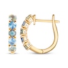 Thumbnail Image 3 of Le Vian Montana Sapphire Ombré Hoop Earrings 14K Honey Gold