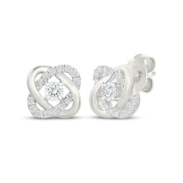 KAY Lab-Grown Diamonds Knot Stud Earrings 1/2 ct tw Sterling Silver
