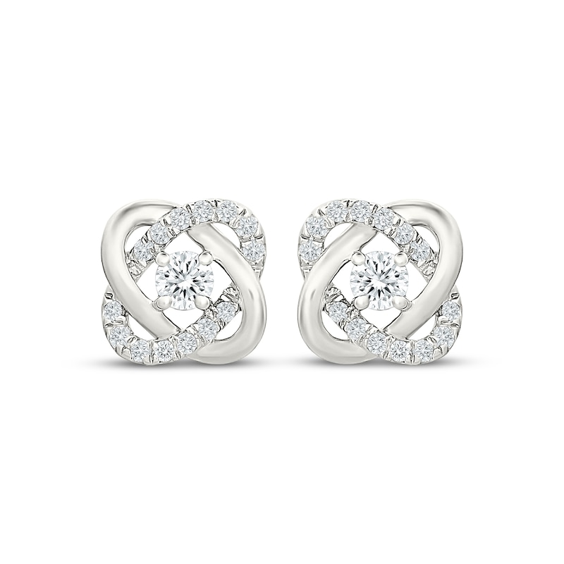 Main Image 2 of KAY Lab-Grown Diamonds Knot Stud Earrings 1/2 ct tw Sterling Silver