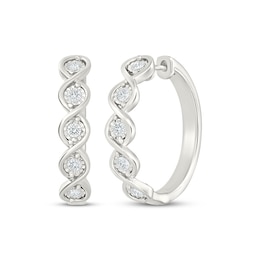 KAY Lab-Grown Diamonds Twist Hoop Earrings 1/10 ct tw Sterling Silver
