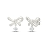 Thumbnail Image 1 of KAY Lab-Grown Diamonds Bow Stud Dangle Earrings 1/10 ct tw Sterling Silver