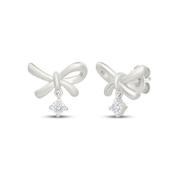KAY Lab-Grown Diamonds Bow Stud Dangle Earrings 1/10 ct tw Sterling Silver