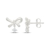 Thumbnail Image 3 of KAY Lab-Grown Diamonds Bow Stud Dangle Earrings 1/10 ct tw Sterling Silver