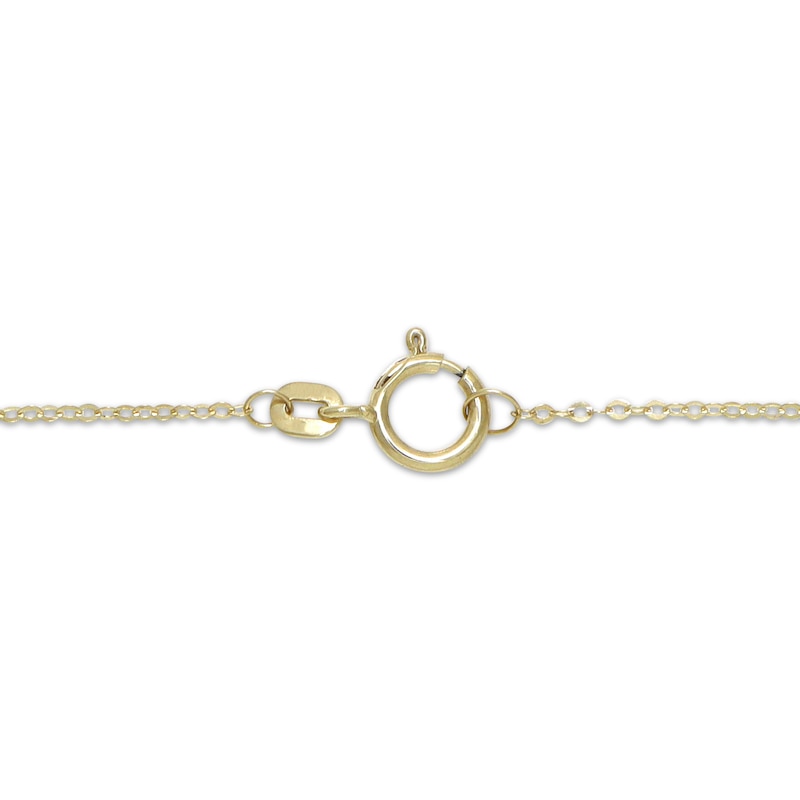 Main Image 3 of Heart Station Necklace Hollow 10K Yellow Gold 18"