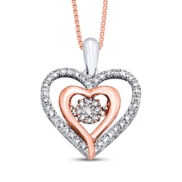 Unstoppable Love 1/4 ct tw Necklace 10K Two-Tone Gold