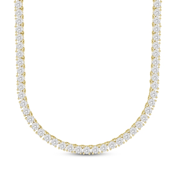 Men's Diamond Tennis Necklace 2-5/8 ct tw 10K Yellow Gold 18"