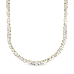 Men's Diamond Tennis Necklace 3-1/4 ct tw 10K Yellow Gold 22"