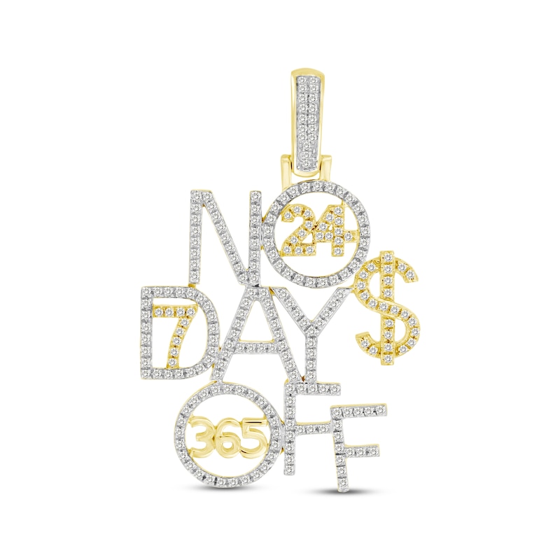 Main Image 1 of Men's Diamond "No Days Off" Charm 1/2 ct tw 10K Yellow Gold