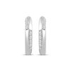 Thumbnail Image 2 of KAY Lab-Grown Diamonds Alternating Huggie Hoop Earrings 1/10 ct tw Sterling Silver