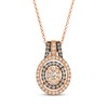 Thumbnail Image 1 of Le Vian Vault Multi-Diamond Oval Halo Necklace 1-3/4 ct tw 14K Strawberry Gold 19"