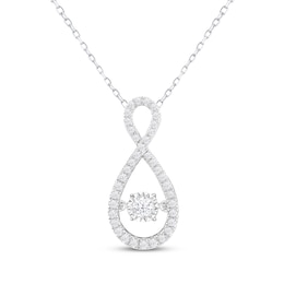 Unstoppable Love Diamond Infinity Necklace 1/4 ct tw 10K White Gold 18"