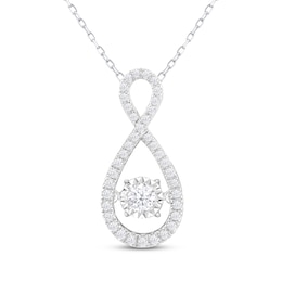 Unstoppable Love Diamond Infinity Necklace 1/2 ct tw 10K White Gold 18"
