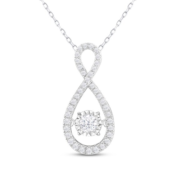 Unstoppable Love Diamond Infinity Necklace 1/2 ct tw 10K White Gold 18"