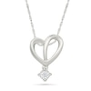 Thumbnail Image 1 of KAY Lab-Grown Diamond Accent Freeform Open Heart Necklace Sterling Silver