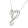 Thumbnail Image 2 of KAY Lab-Grown Diamond Accent Freeform Open Heart Necklace Sterling Silver